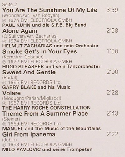 V.A.Tanzmusik in Super Stereo: Garry Blake...Paul Kuhn,Foc, m /vg+, EMI Electrola(178-31 757/58), D, co,  - 2LP - V2589 - 6,00 Euro