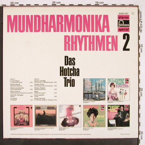 Hotcha Trio: Mundharmonika Rhythmen 2, Fontana(6428 007), D,  - LP - V2614 - 5,00 Euro