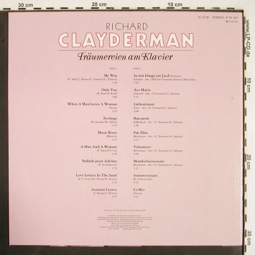 Clayderman,Richard: Träumereien am Klavier, Amiga(8 56 463), DDR, 1989 - LP - V2637 - 6,00 Euro