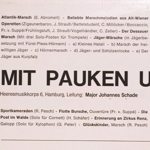 Heeresmusikkorps 6 Hamburg: Mit Pauken und Trompeten, Falcon (L-ST 7046), D Typ: LP Best.-Nr.: V2955 Preis: 6,00 Euro