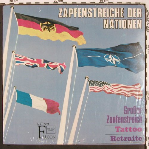 Heeresmusikkorps 6 Hmb: Zapfenstreiche der Nationen, FS-New, Falcon (L-ST 7019), D, sealed Typ: LP Best.-Nr.: V3170 Preis: 12,50 Euro