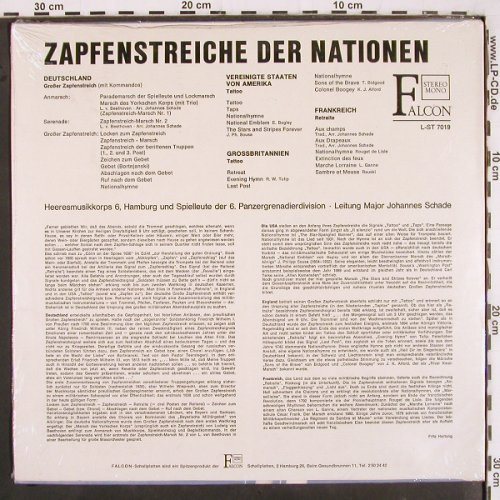 Heeresmusikkorps 6 Hmb: Zapfenstreiche der Nationen, FS-New, Falcon (L-ST 7019), D, sealed Typ: LP Best.-Nr.: V3170 Preis: 12,50 Euro