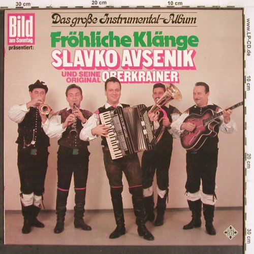 Avsenik,Slavko & Orig.Oberkrainer: Fröhliche Klänge gr.Instrum.-Album, Telefunken (6.22398 AO), D, 1976 Typ: LP Best.-Nr.: V336 Preis: 5,00 Euro