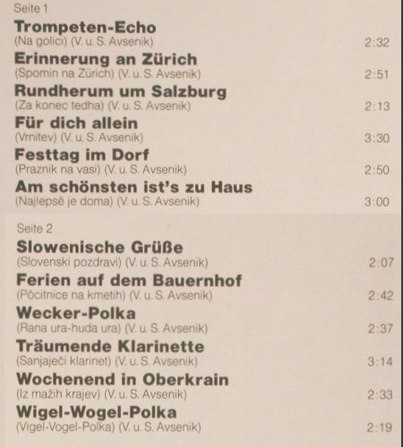 Avsenik,Slavko & Orig.Oberkrainer: Fröhliche Klänge gr.Instrum.-Album, Telefunken (6.22398 AO), D, 1976 Typ: LP Best.-Nr.: V336 Preis: 5,00 Euro