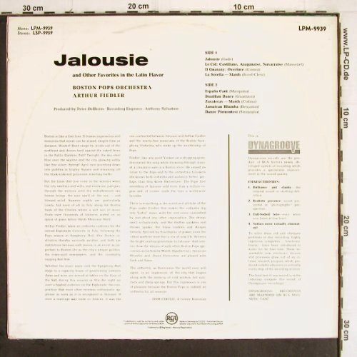 Fiedler,Arthur & Boston Pops: Jalousie, m-/vg+, RCA Victor (LPM-9939), D, Mono, 1963 Typ: LP Best.-Nr.: V339 Preis: 6,00 Euro