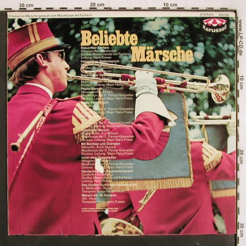 V.A.Beliebte Märsche: mit d.11.Panzer-Gren.Div. (1965), Karussell (635 226), D Typ: LP Best.-Nr.: V3685 Preis: 6,00 Euro
