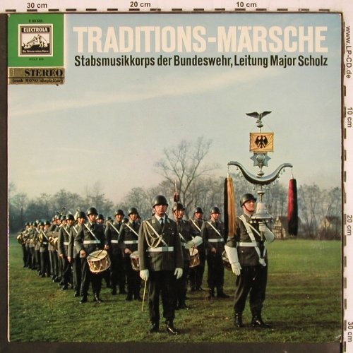 Stabsmusikchor der Bundeswehr: Traditiona Märsche,Ltg.Major Scholz, Electrola (83 555), D Typ: LP Best.-Nr.: V3688 Preis: 12,50 Euro