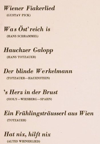 V.A.Altwiener Lieder: Julius Patzak, Erich Kunz...., Qualiton(LPX 1172), H, 1964 - LP - V368 - 9,00 Euro