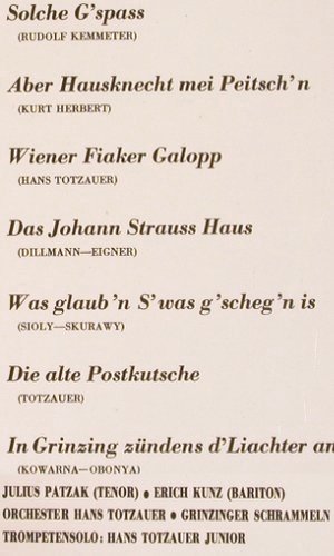 V.A.Altwiener Lieder: Julius Patzak, Erich Kunz...., Qualiton(LPX 1172), H, 1964 - LP - V368 - 9,00 Euro