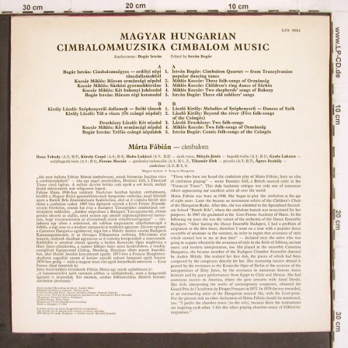 Fabian,Marta -  Chamber Ensemble: Hungarian Cimbalom Music, Hungaroton (SLPX 18062), H, 1980 Typ: LP Best.-Nr.: V413 Preis: 9,00 Euro