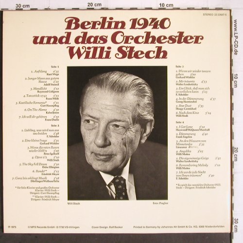 Stech,Willi: Berlin 1940 und das Orchester, Foc, MPS/BASF(22 22687-5), D, 1975 - 2LP - V435 - 9,00 Euro