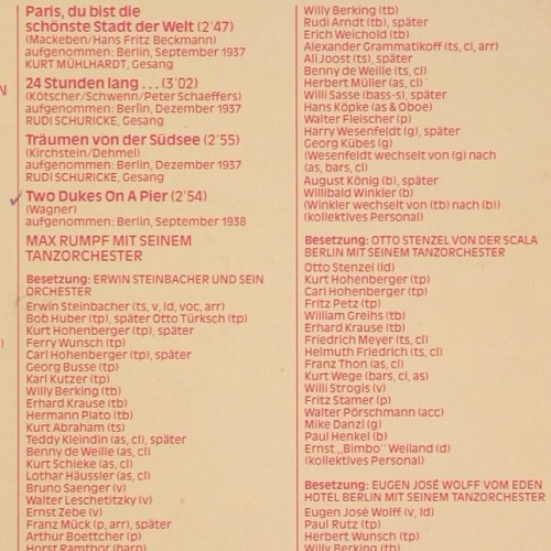 V.A.Vier Berliner Tanzorchester: der 30er Jahre, Foc, Odeon (134-32 752/53 M), D Typ: 2LP Best.-Nr.: V440 Preis: 9,00 Euro