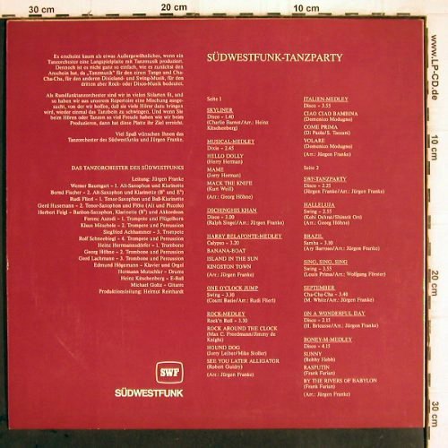 Südwestfunk-Tanzorchester: SWF Tanzparty,Ltg.Jrgen Franke, SWF(SWF-60), D, 1979 - LP - V441 - 9,00 Euro
