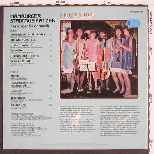 Hamburger Stadtmusikatzen: Perlen der Salonmusik, Outsider (101), D, 1985 Typ: LP Best.-Nr.: V468 Preis: 7,50 Euro