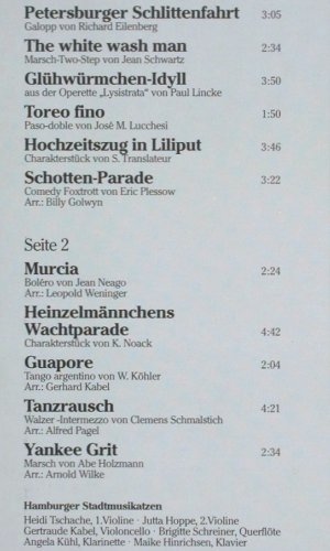 Hamburger Stadtmusikatzen: Perlen der Salonmusik, Outsider (101), D, 1985 Typ: LP Best.-Nr.: V468 Preis: 7,50 Euro