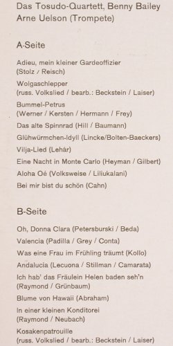 Tosudo-Quartett-Benny Bailey,Uelson: Adieu, mein kleiner Gardeoffizier, Populär(21 015 ST), D,  - LP - V514 - 6,00 Euro
