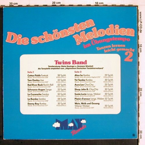 Twins Band: Die schönsten Melodien 2-Übungtempo, May Records(MAY 412), D,  - LP - V518 - 5,00 Euro