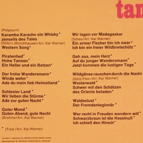Warner,Kai: Wer recht in Freuden tanzen will, Polydor (2371 137), D, 1971 Typ: LP Best.-Nr.: V525 Preis: 6,00 Euro