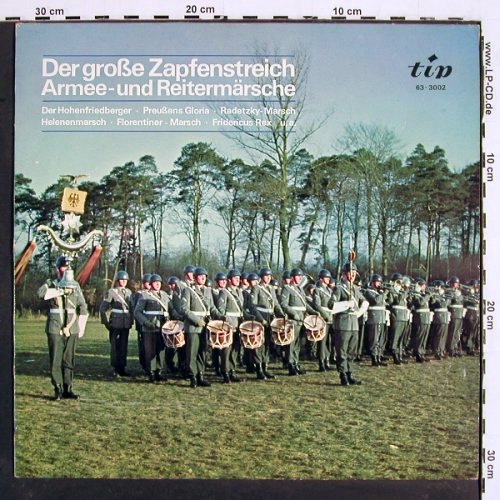Hanseatisches Blasorchester L&uuml;beck: Der gr. Zapfenstreich,Armee-Reit.M., Tip (63-3002), D, Mono Typ: LP Best.-Nr.: V7451 Preis: 6,00 Euro.
