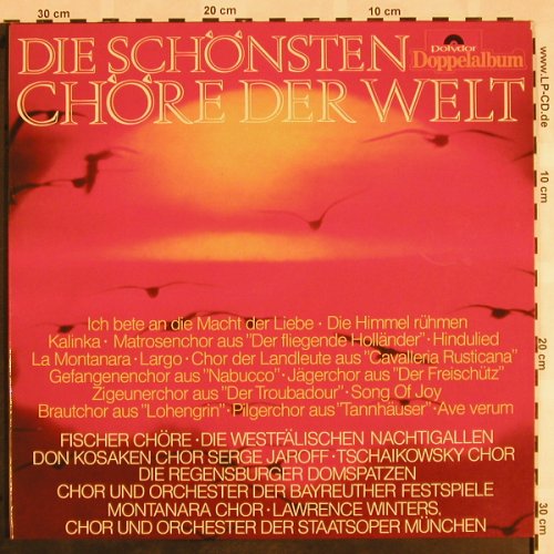 V.A.Die schönsten Chöre der Welt: Montanara..Chor&Orch.BayreuterFest., Polydor(2630 072), D,  - 2LP - X1019 - 7,50 Euro
