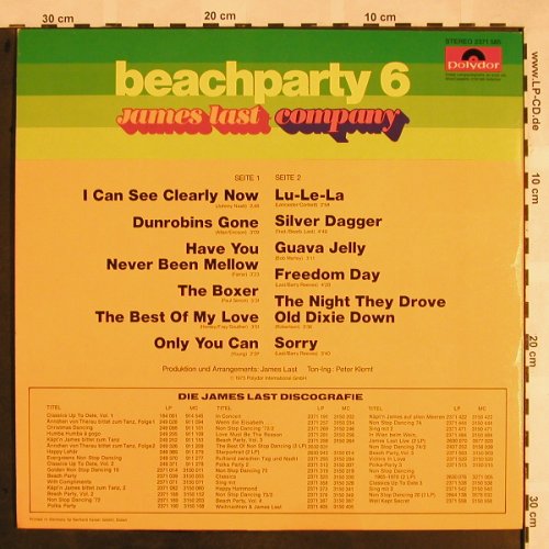 Last,James: Beachparty 6, Polydor(2371 585), D, 1975 - LP - X1127 - 7,50 Euro