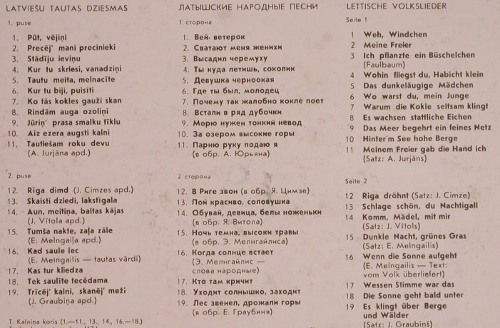 V.A.Lettische Volkslieder: Heh, Windchen, Melodia(C30-06729-30), UDSSR, 1982 - LP - X1190 - 6,00 Euro