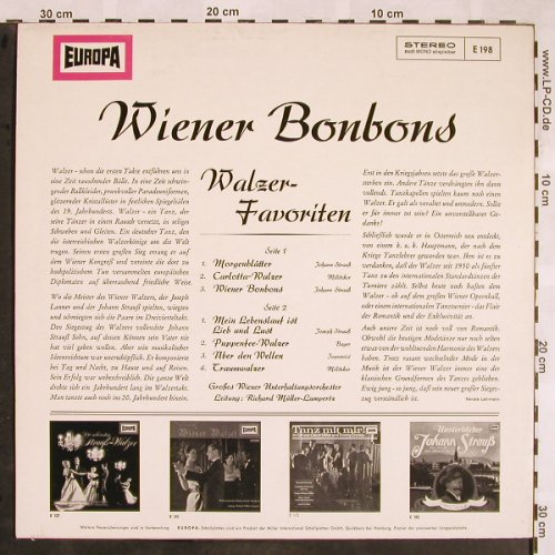 Müller-Lampertz,Richard: Wiener Bonbons - Walzer Favoriten, Europa(E 198), D,  - LP - X1283 - 5,00 Euro