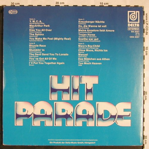 V.A.Hit Parade Vocal: Y.M.C.A... Too Much Heaven,non-stop, Delta(DA 2057), D,  - 2LP - X1394 - 7,50 Euro