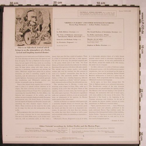 Fiedler,Arthur & Boston Pops: Orpheus in Hades..and other..,stoc, RCA Victrola(VICS-1466), US, m-/vg+, 1969 - LP - X1499 - 12,50 Euro