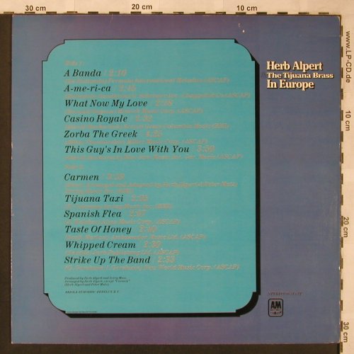 Alpert,Herb & Tijuana Brass: In Europe, AM(88 315 IT), NL,  - LP - X2008 - 7,50 Euro