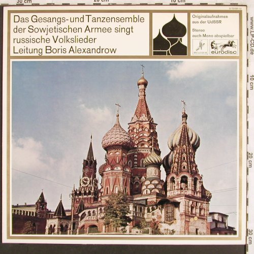 Gesangs-u.Tanzens.d.Sowjet.Armee: singt russische Volkslieder, Melodia/Eurodisc(S 73 581 IU), D,  - LP - X3086 - 7,50 Euro
