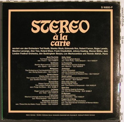 V.A.Stereo a' la carte: Phase 4 Stereo 20-Kanal-Aufnahme, Decca(S 16 800-P), D,  - LP - X3712 - 9,00 Euro