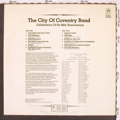 City of Coventry Band: Ina Celebr.of its 40th Anniversary, PYE(TB 3019), UK,  - LP - X3718 - 7,50 Euro