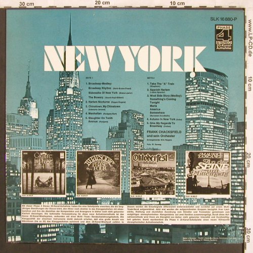 Chacksfield,Frank & his Orch.: New York, Decca(SLK 16 880-P), D,  - LP - X3723 - 7,50 Euro