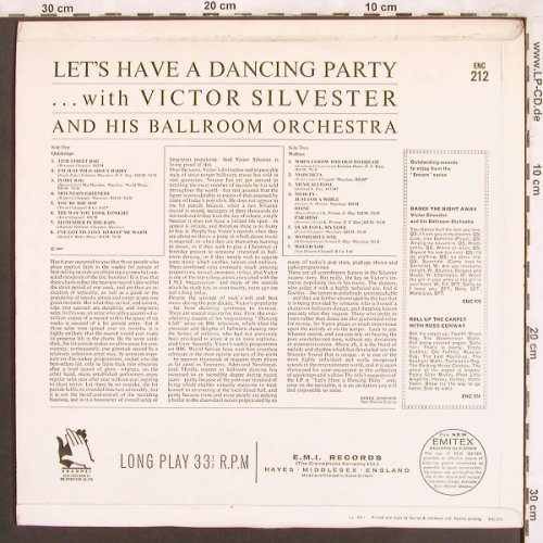 Silvester,Victor & h.Ballroom Orch.: Let's have a Dancing Party, Mono, Encore EMI(ENC 212), UK, 1969 - LP - X3725 - 12,50 Euro