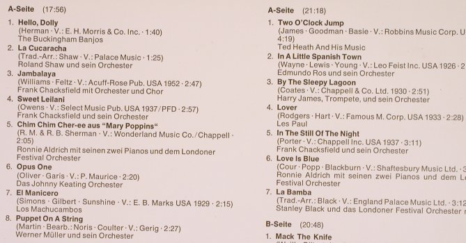 V.A.Tanzmusik in Super Stereo: Buckingham Banjos..Alan Tew Orch., Decca, Club Ed.(H 259/4), D, Foc,  - 2LP - X3817 - 9,00 Euro