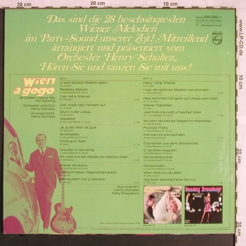 Schultez Orcherster,Henry: Wien a' gogo,28 Golden Vienna Hits, Philips(844 366 PY), D,  - LP - X3934 - 9,00 Euro