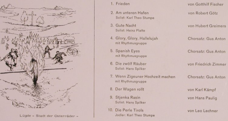 MGV Froher Liederkranz Lügde e.V.: Chorgesang a.Lügde,Werner Möller, Life Record(71 400), D,  - 10inch - X3974 - 9,00 Euro