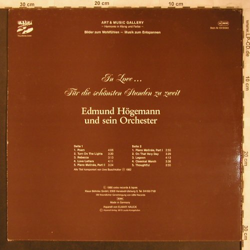 Högemann,Edmund: In Love...Für die schönsten Stunden, Extra Records(EX 10 043), D, m-/vg+, 1986 - LP - X4498 - 7,50 Euro