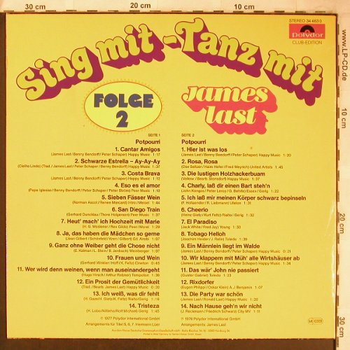 Last,James: Sing Mit-Tanz Mit, Folge 2 Club Ed., Polydor(34 463 0), D, 1976 - LP - X5026 - 9,00 Euro