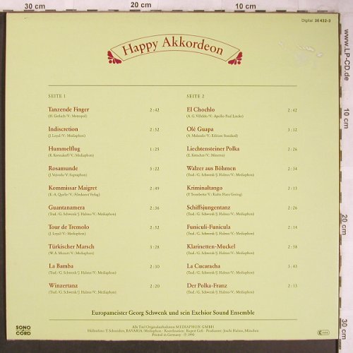 Schwenk,Georg  & s.Exelsior S.Ensb.: Happy Akkordeon, Sonocord(36 432-3), D, 1990 - LP - X5033 - 7,50 Euro