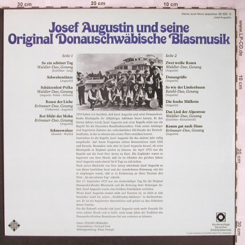 Augustin,Josef & s. orign.: Donauschwäbische Blasmusik, Telefunken (28 320-0), D, 1973 Typ: LP Best.-Nr.: X5034 Preis: 9,00 Euro