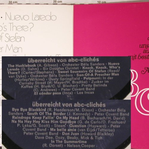 V.A.ABC-Cliches-überreicht von: Orch.Bela Sanders...Nelson Cooper, Polydor,Albert Bauer KG(6830 049), D,  - LP - X5050 - 9,00 Euro