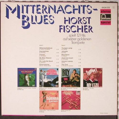 Fischer,Horst: Mitternachts-Blues, Fontana(6434 019), D,  - LP - X5063 - 9,00 Euro