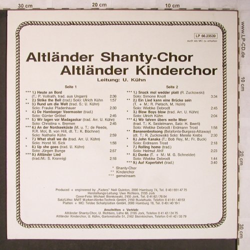 Altländer Shanty-Chor / Kinderchor: Heute an Bord, Faders/Neil Quinton(66.23539), D,Teldec,  - LP - X5161 - 9,00 Euro