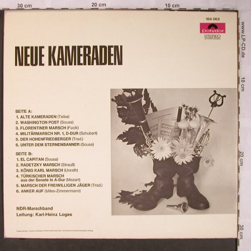 NDR-Marschband: Neue Kameraden,Ltg.Karl-Heinz Loges, Polydor(184 065), D, vg+/m-, 1966 - LP - X5186 - 9,00 Euro