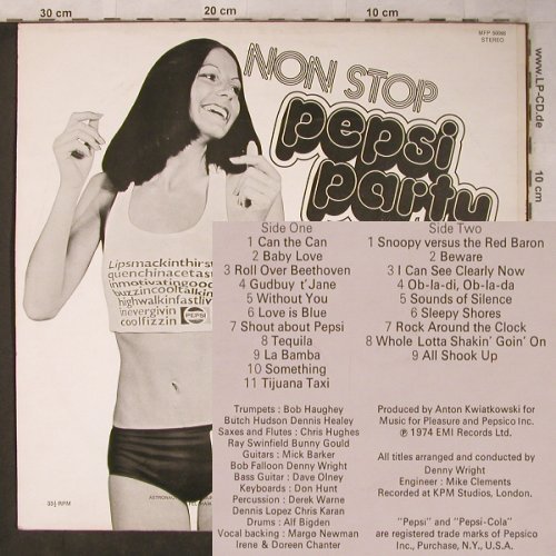 Wright,Danny and the Hustlers: Non Stop PEPSI Party, vg+/m-, MFP (MFP 50098), UK, 1974 Typ: LP Best.-Nr.: X5328 Preis: 6,00 Euro