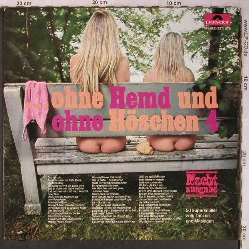 V.A.Ohne Hemd und ohne Höschen: Folge 4, Nachtausgabe, Polydor(2371 079), D, 1970 - LP - X5369 - 7,50 Euro