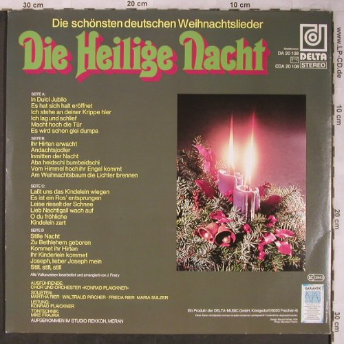 Plaickner,Konrad - Chor & Orch.: Die Heilige Nacht, Delta (DA 20 108), D Typ: 2LP Best.-Nr.: X5371 Preis: 9,00 Euro