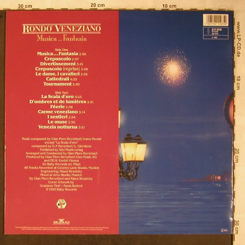 Rondo Veneziano: Musica...Fantasia, Baby Records/BMG (211 075), D, 1990 Typ: LP Best.-Nr.: X5413 Preis: 7,50 Euro